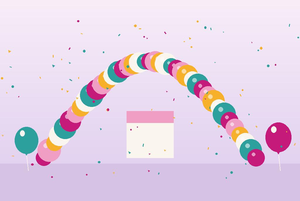 Organic balloon arch installation in pastel colours