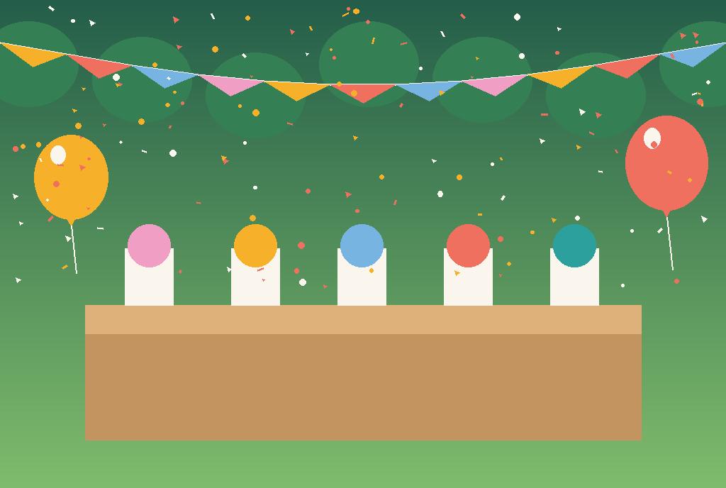 Jungle-themed kids birthday party setup with balloon animals